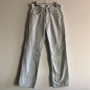 MANGO MNG HIGH WAISTED STRIPED DENIM JEANS SIZE US 6 / 38